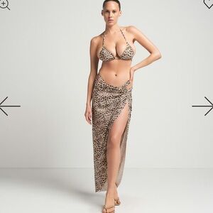 SKIMS Leopard Print Swim Sarong
